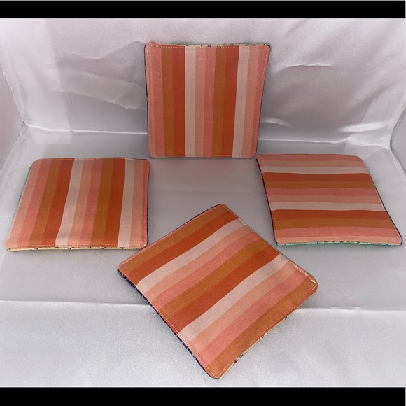 Homemade Floral Fabric Coasters - Picture 3 of 4